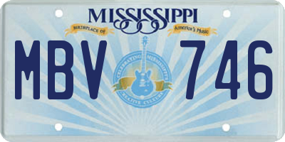 MS license plate MBV746