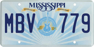 MS license plate MBV779