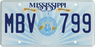 MS license plate MBV799