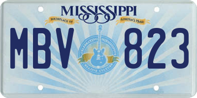 MS license plate MBV823