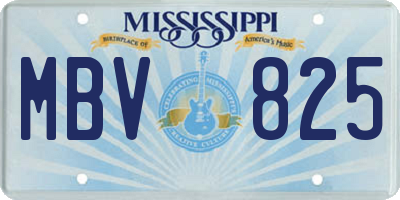 MS license plate MBV825
