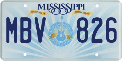MS license plate MBV826