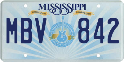 MS license plate MBV842