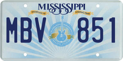 MS license plate MBV851