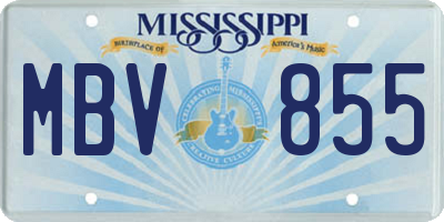 MS license plate MBV855