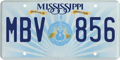 MS license plate MBV856