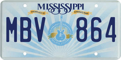 MS license plate MBV864
