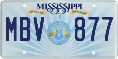 MS license plate MBV877