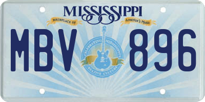 MS license plate MBV896