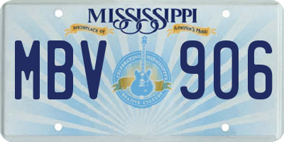 MS license plate MBV906