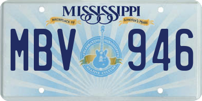 MS license plate MBV946