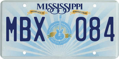 MS license plate MBX084