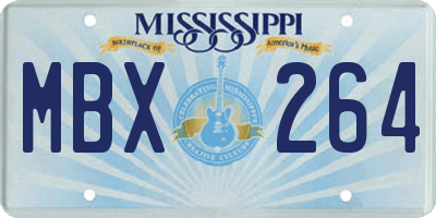 MS license plate MBX264