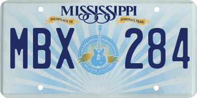 MS license plate MBX284