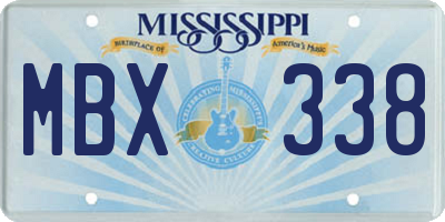 MS license plate MBX338