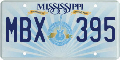 MS license plate MBX395