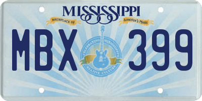 MS license plate MBX399