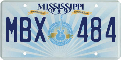 MS license plate MBX484