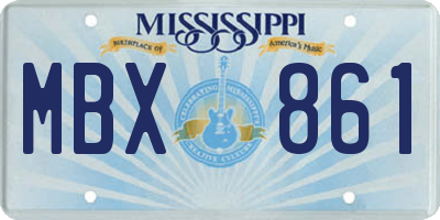 MS license plate MBX861