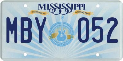 MS license plate MBY052