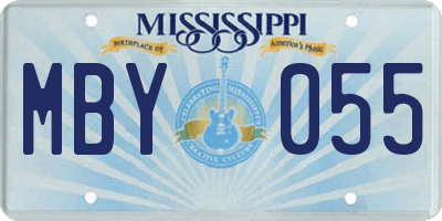 MS license plate MBY055