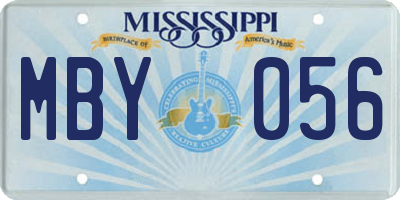 MS license plate MBY056