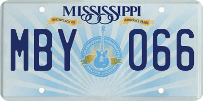 MS license plate MBY066