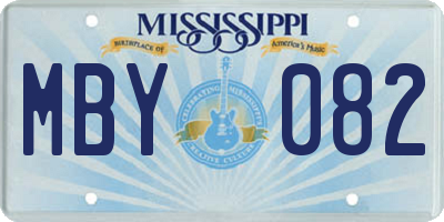MS license plate MBY082