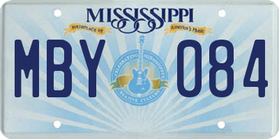 MS license plate MBY084