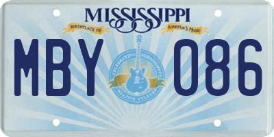 MS license plate MBY086