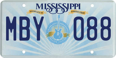 MS license plate MBY088