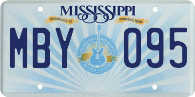 MS license plate MBY095
