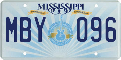 MS license plate MBY096