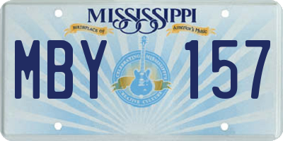 MS license plate MBY157
