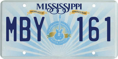 MS license plate MBY161