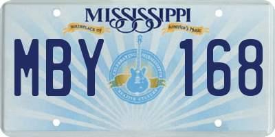 MS license plate MBY168