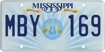 MS license plate MBY169
