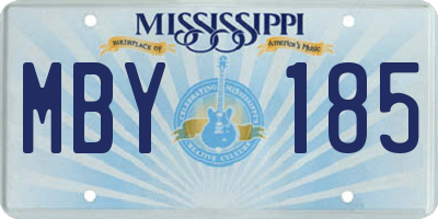 MS license plate MBY185