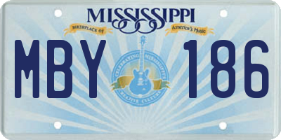 MS license plate MBY186