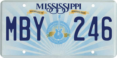 MS license plate MBY246