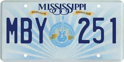 MS license plate MBY251