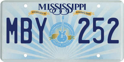 MS license plate MBY252