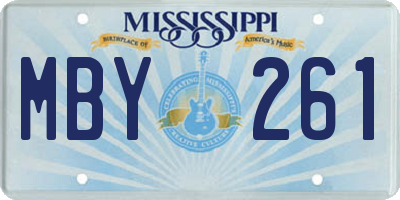 MS license plate MBY261
