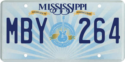 MS license plate MBY264