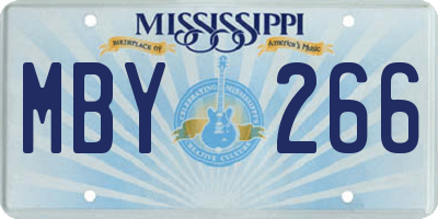 MS license plate MBY266