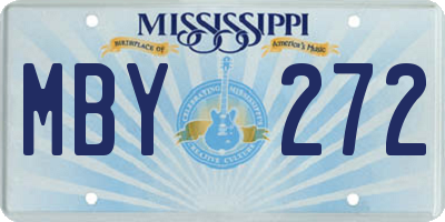 MS license plate MBY272