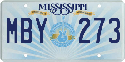 MS license plate MBY273