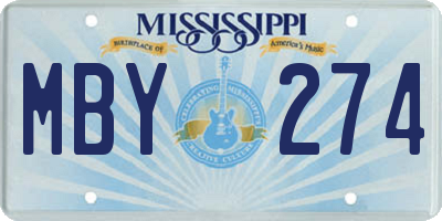 MS license plate MBY274