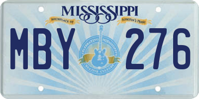 MS license plate MBY276
