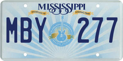 MS license plate MBY277